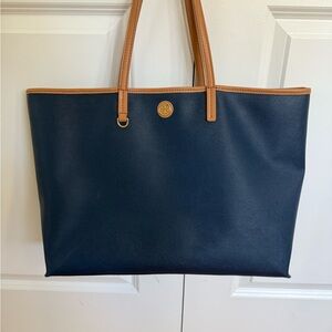 Tory Burch Robinson Tote in Navy Blue